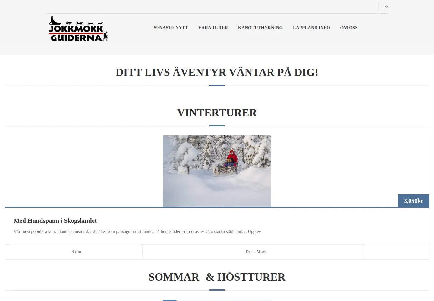 Screenshot of jokkmokkguiderna.com