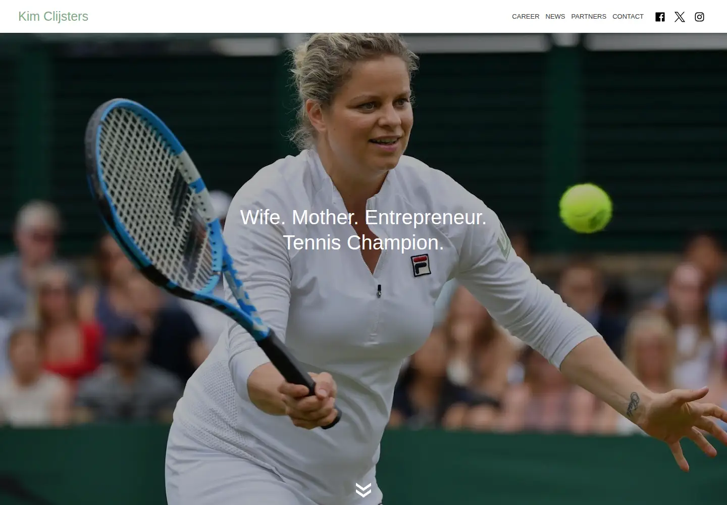 Screenshot of kimclijsters.be