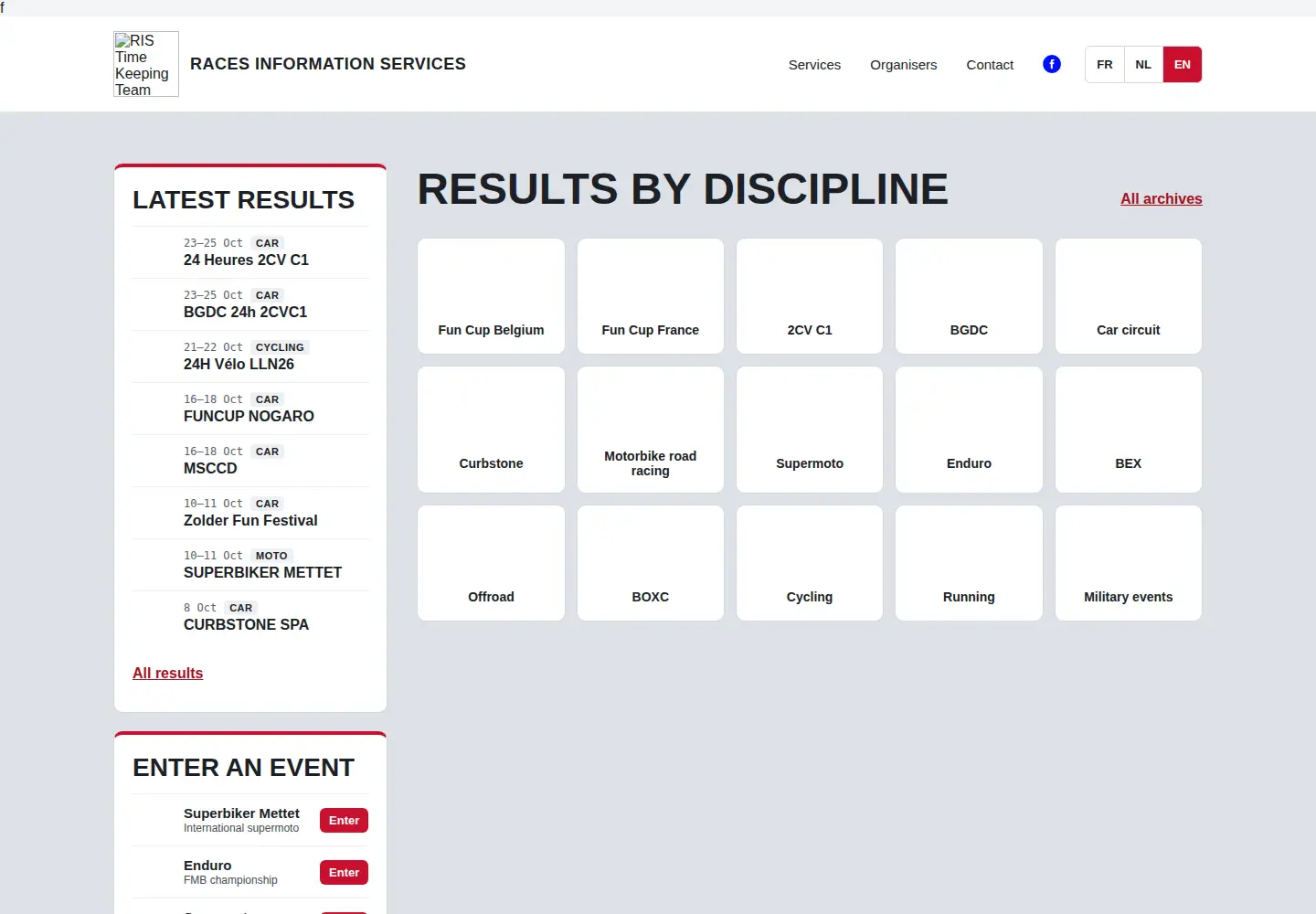 Captured homepage of ris-timing.be in the current scan