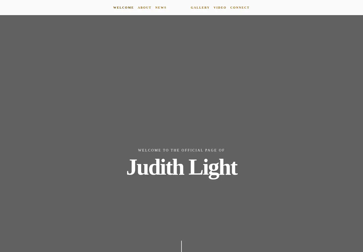 Captured homepage of judithlight.com in the current scan