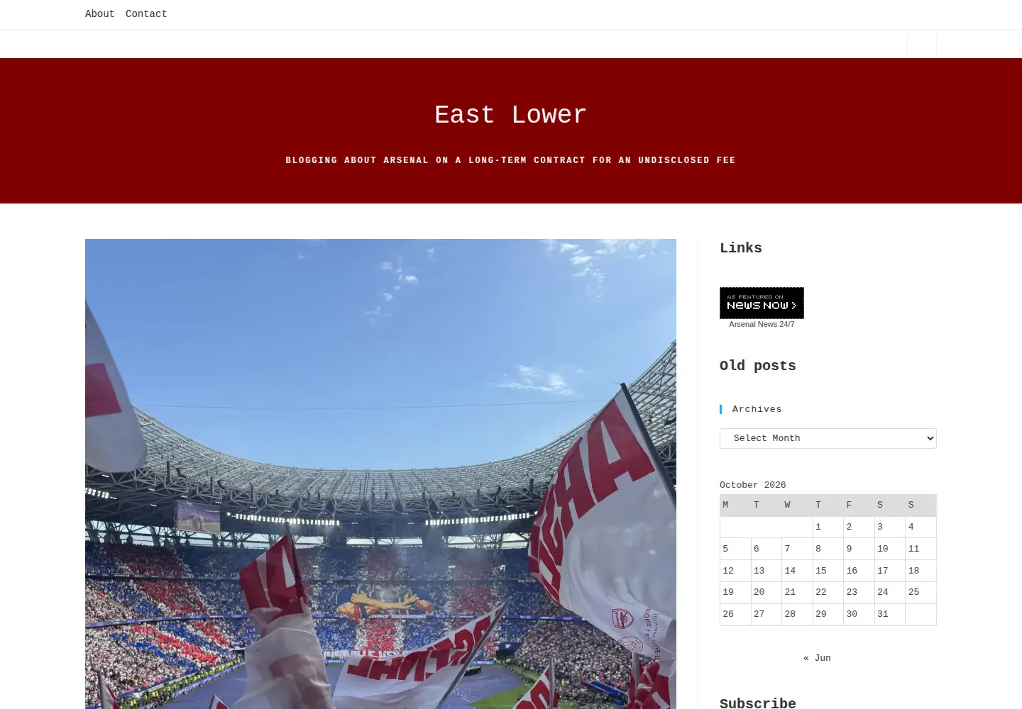 Captured homepage of eastlower.co.uk in the current scan