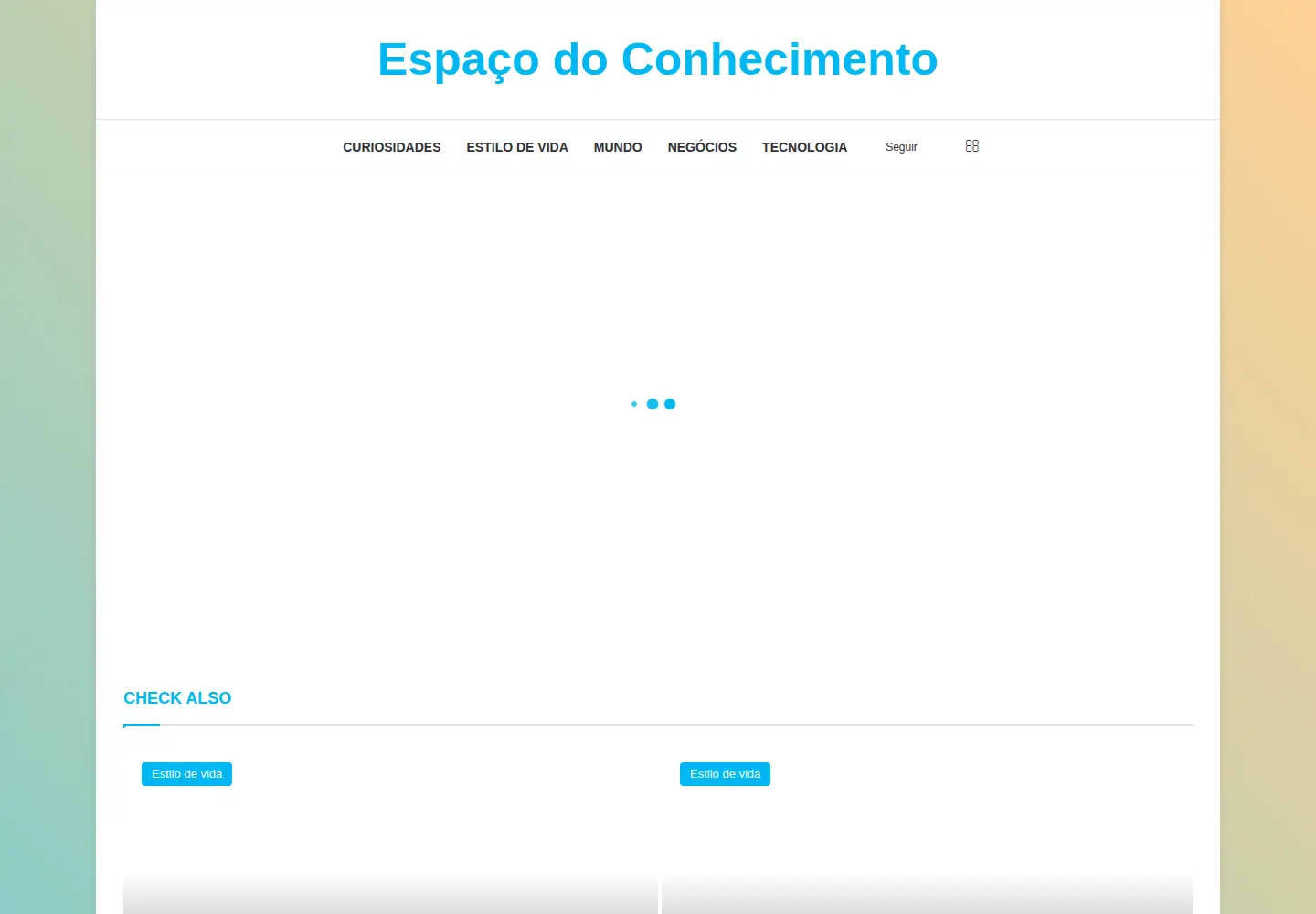 Captured homepage of espacodoconhecimento.org.br in the current scan