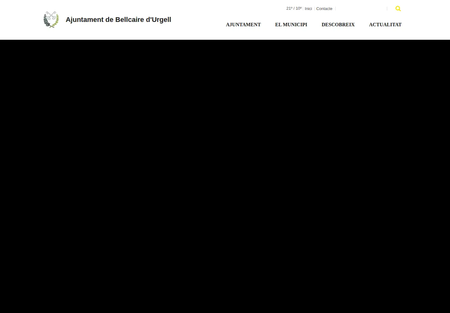 Captured homepage of bellcairedurgell.cat in the current scan