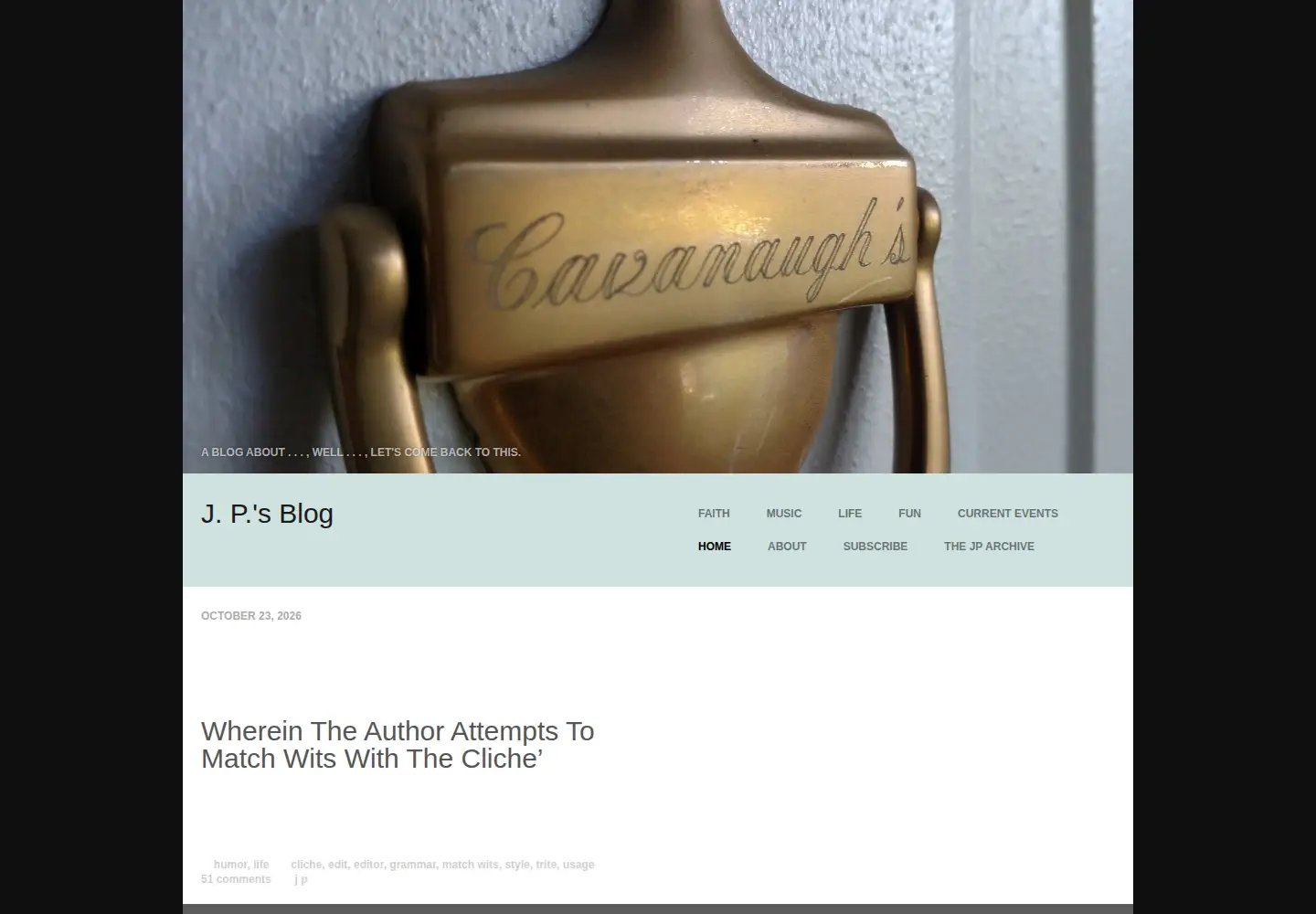Screenshot of jpcavanaugh.com