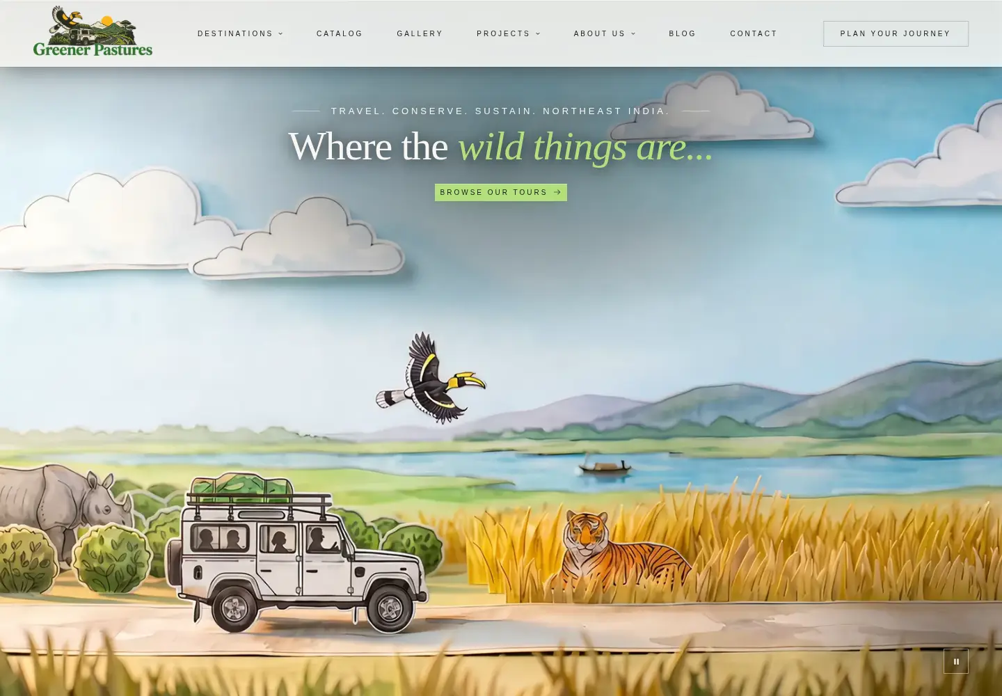 Screenshot of thegreenerpastures.com