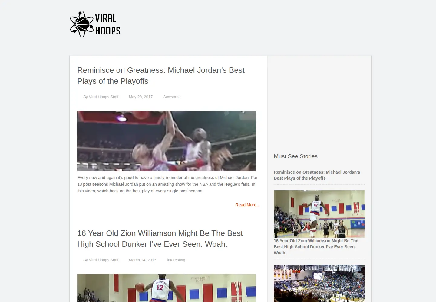 Screenshot of viralhoops.com