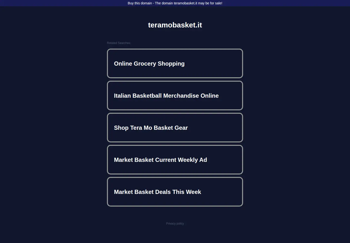 Screenshot of teramobasket.it