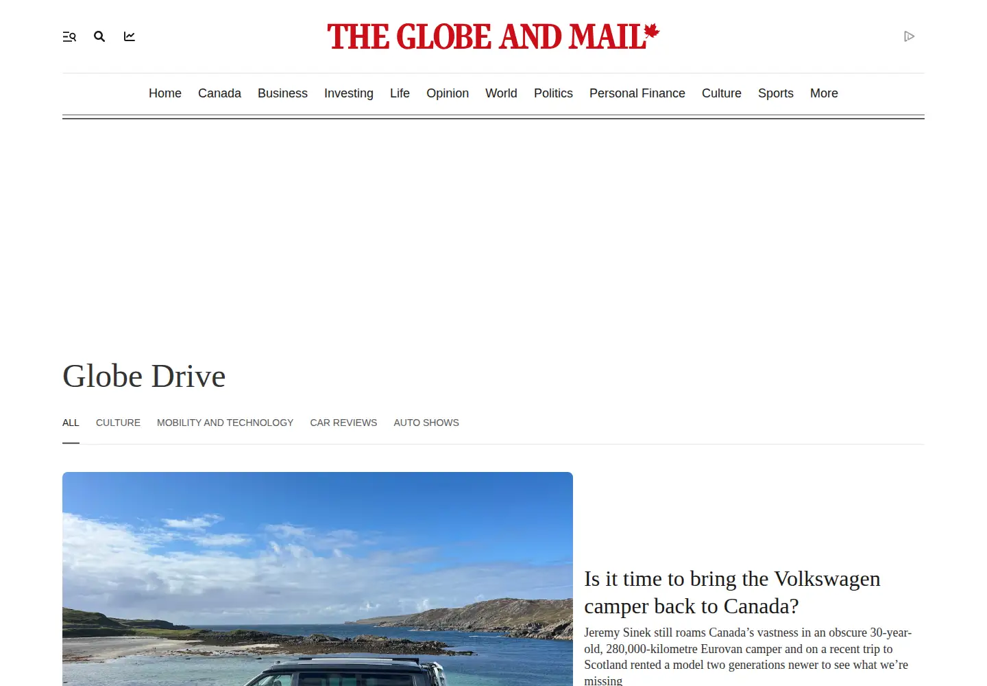 Screenshot of globeauto.com