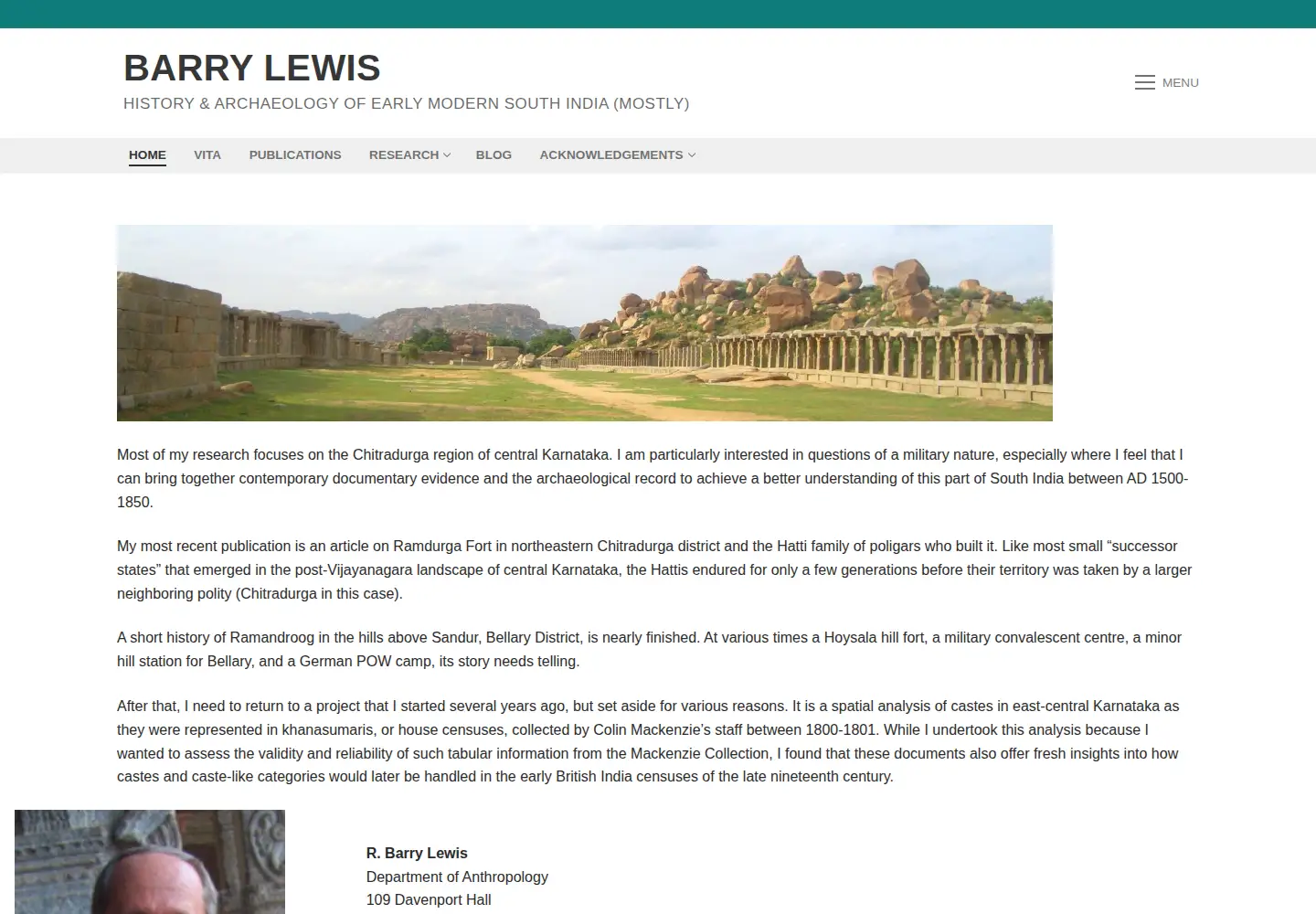 Captured homepage of barry-lewis.com in the current scan