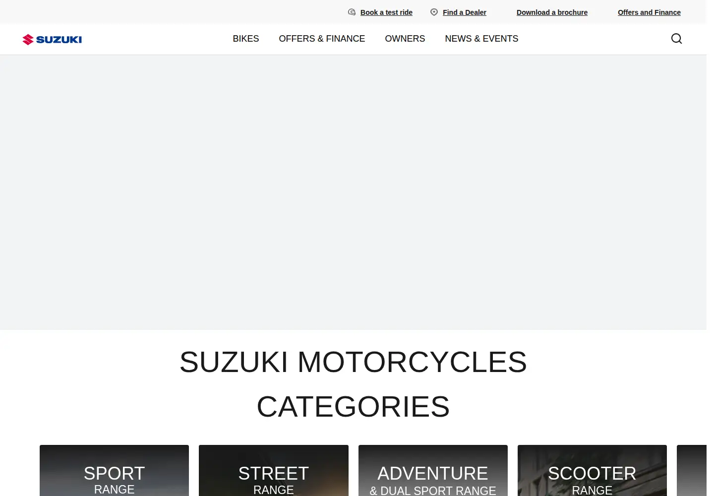 Captured homepage of suzuki-gb.co.uk in the current scan