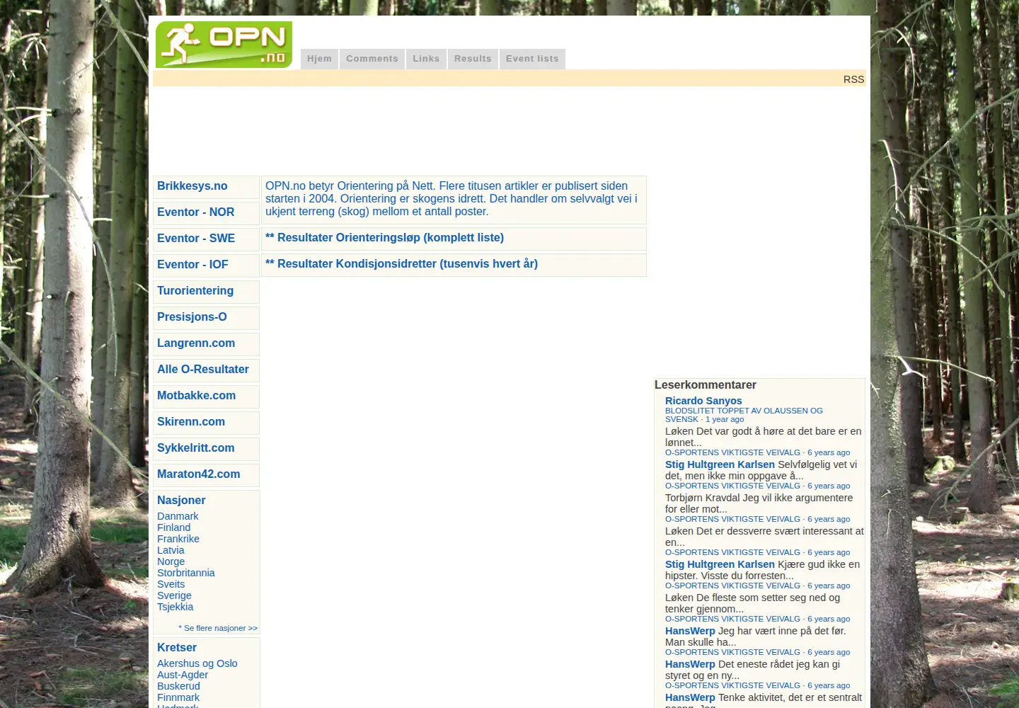 Screenshot of opn.no