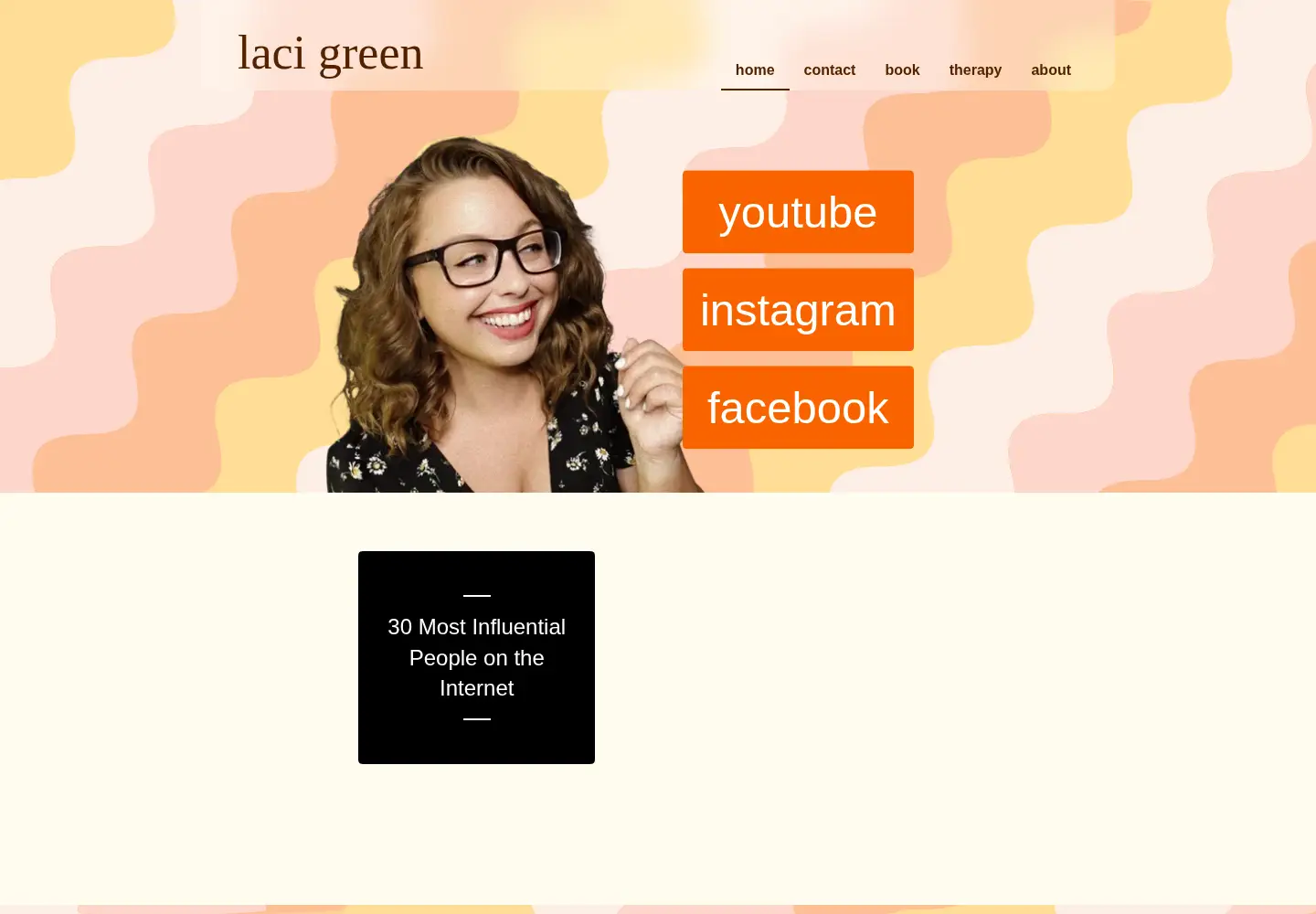 Screenshot of lacigreen.tv