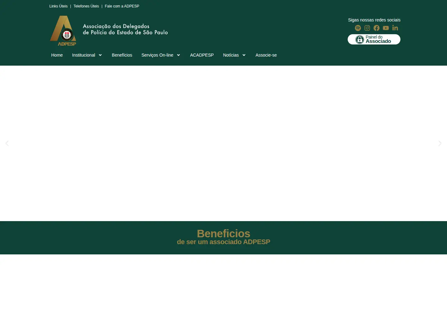 Screenshot of adpesp.org.br