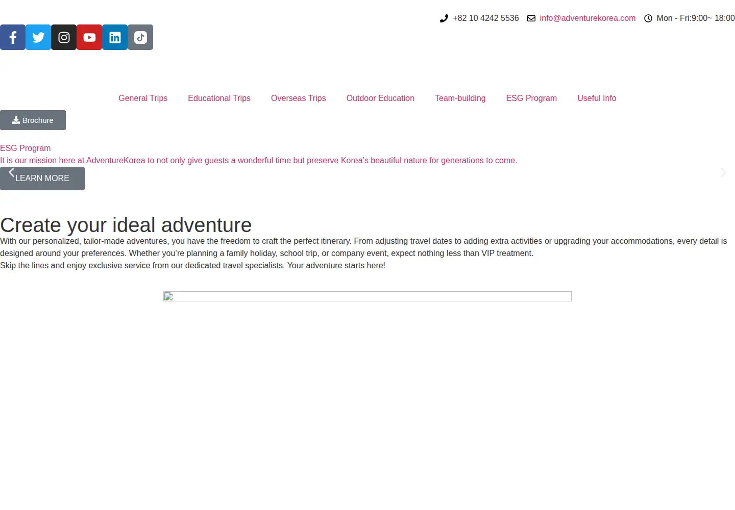 Screenshot of adventurekorea.com