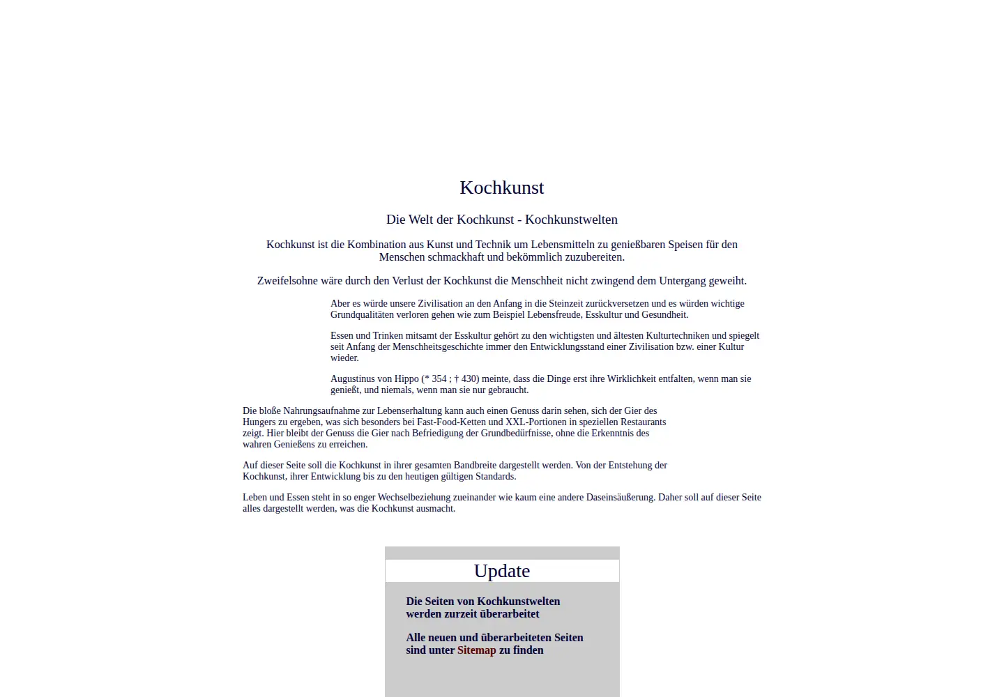 Captured homepage of koch-welten.de in the current scan