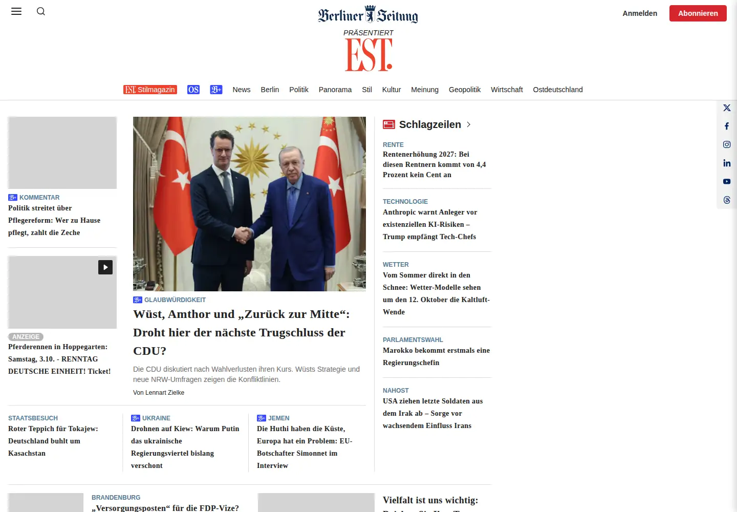 Screenshot of berliner-zeitung.de
