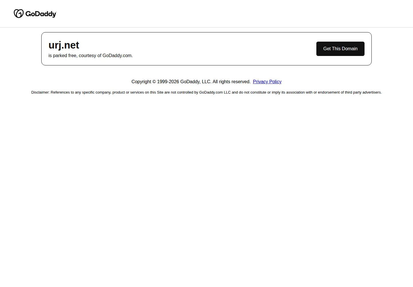 Captured homepage of urj.net in the current scan