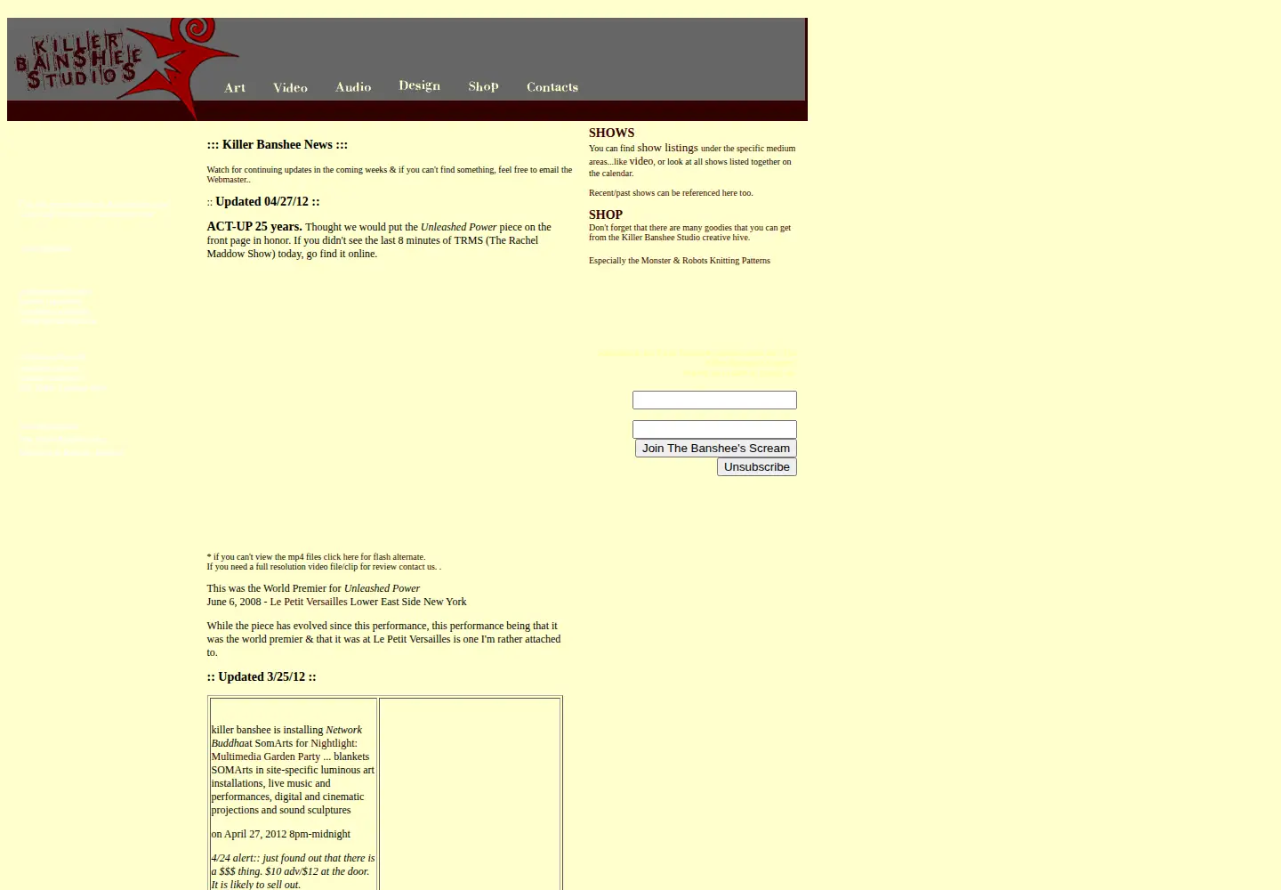 Screenshot of killerbanshee.com