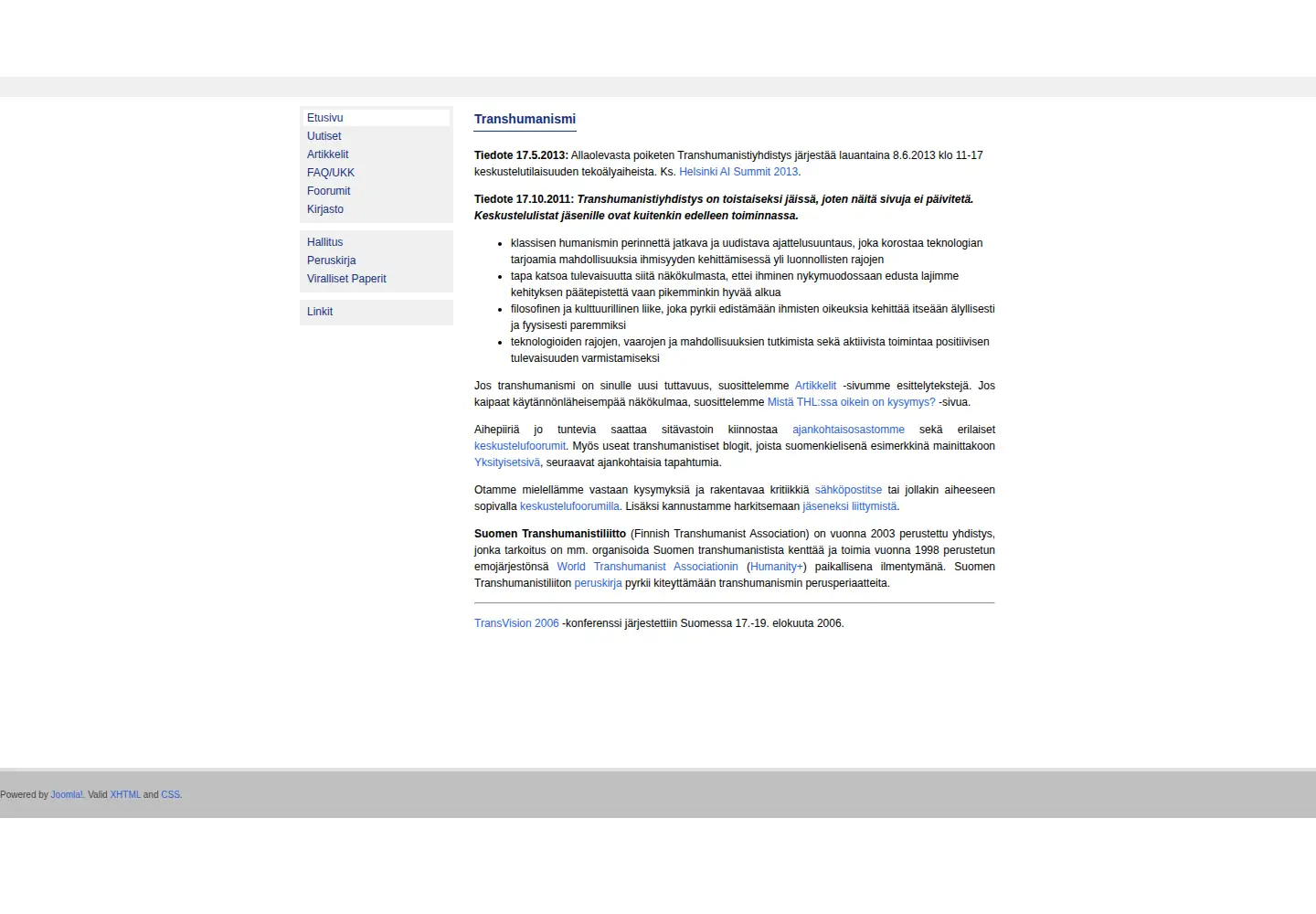 Screenshot of transhumanismi.org