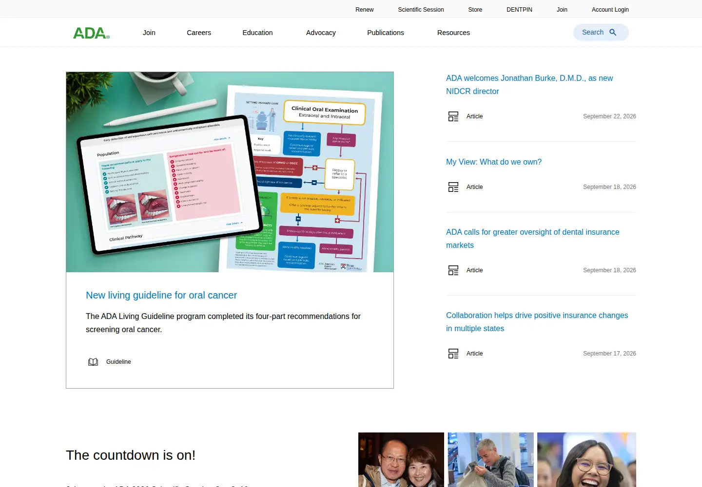 Screenshot of ada.org