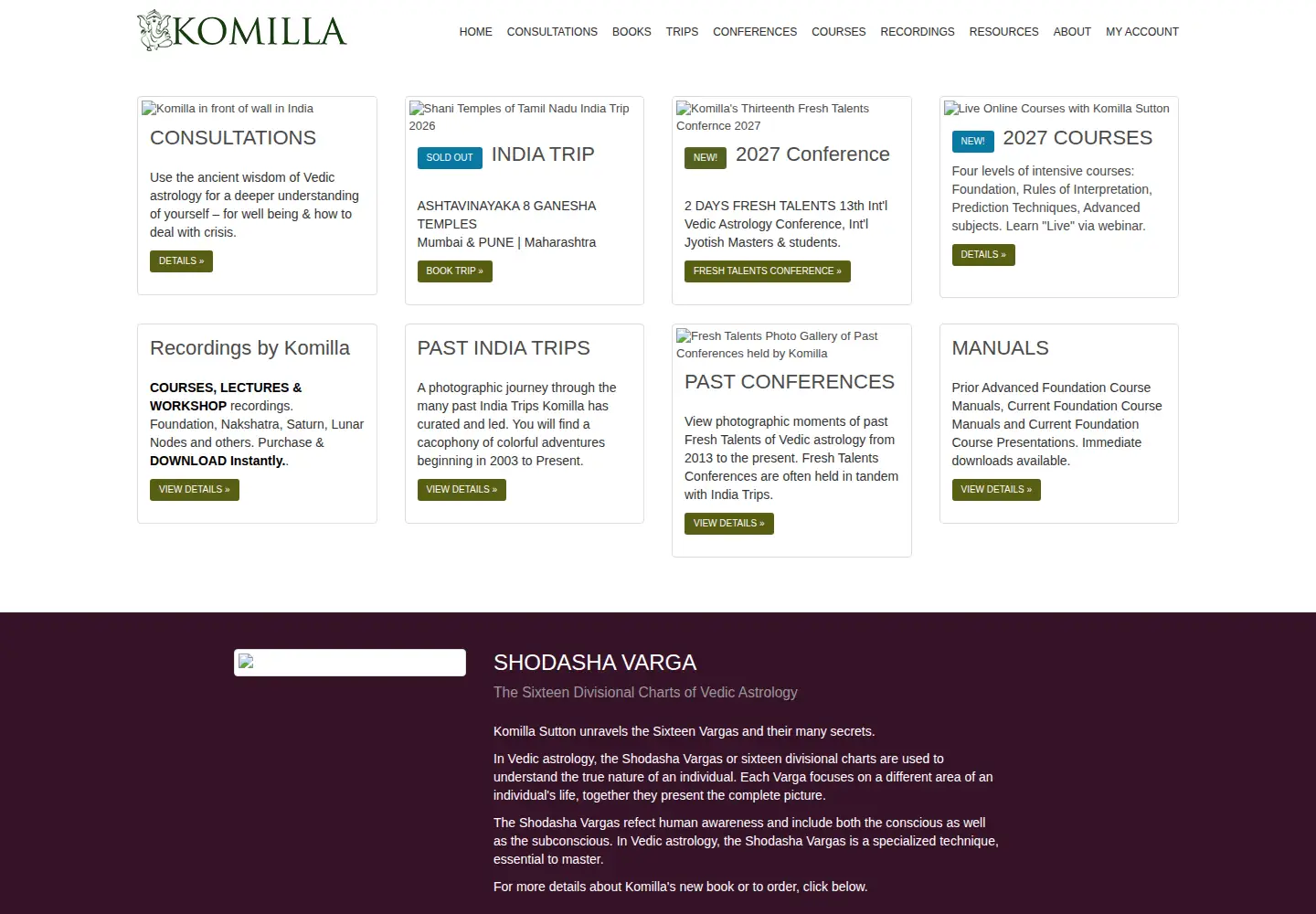 Captured homepage of komilla.com in the current scan