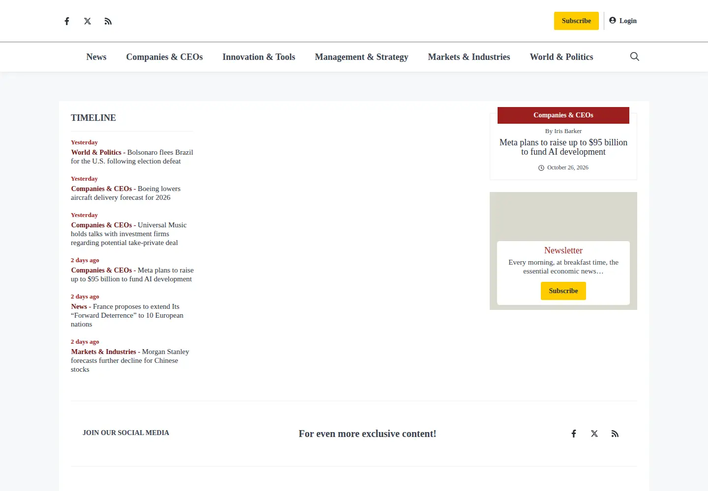 Captured homepage of thestrategist.media in the current scan