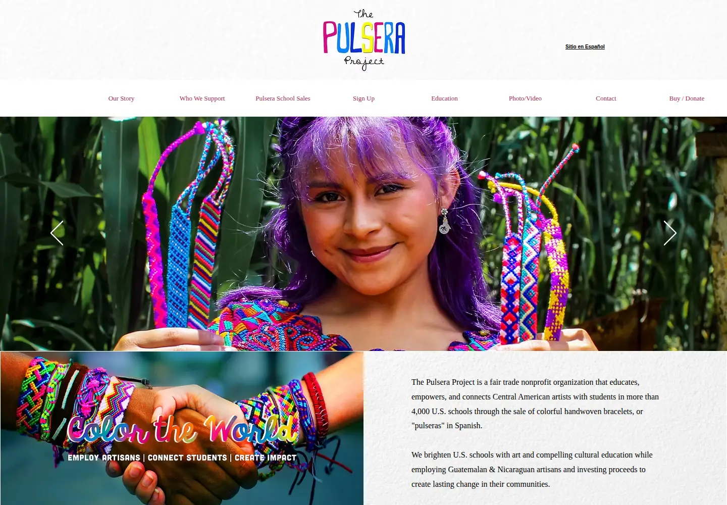 Captured homepage of pulseraproject.org in the current scan