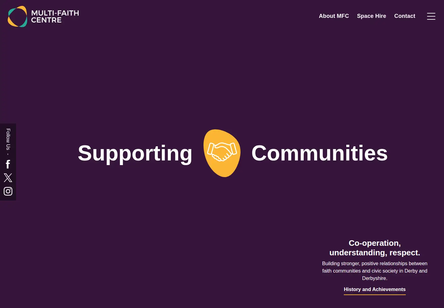 Captured homepage of multifaithcentre.org in the current scan