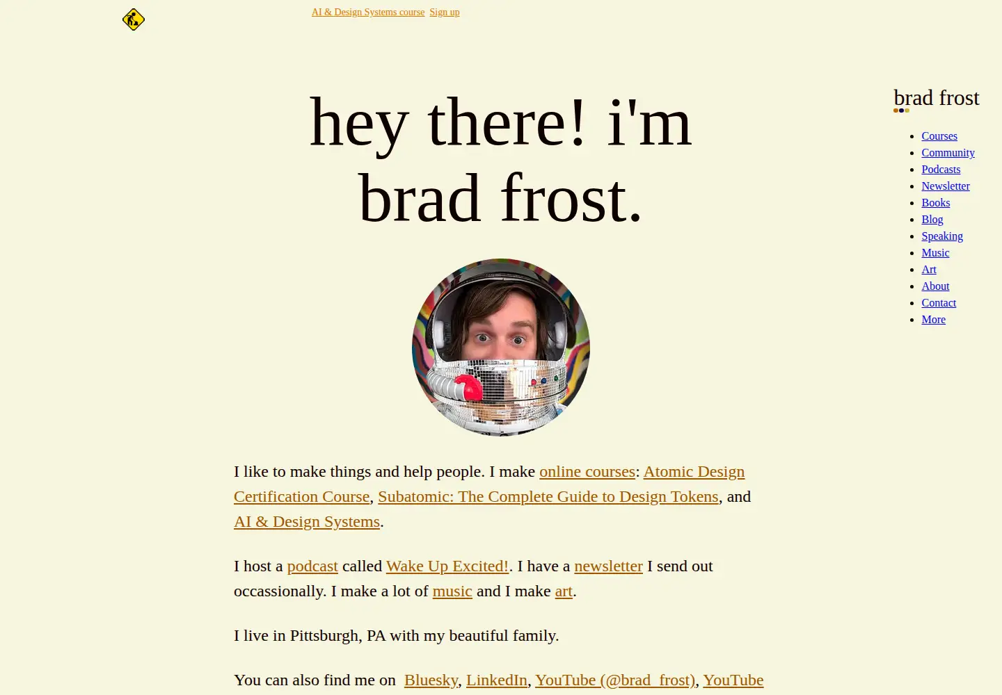 Screenshot of bradfrost.com