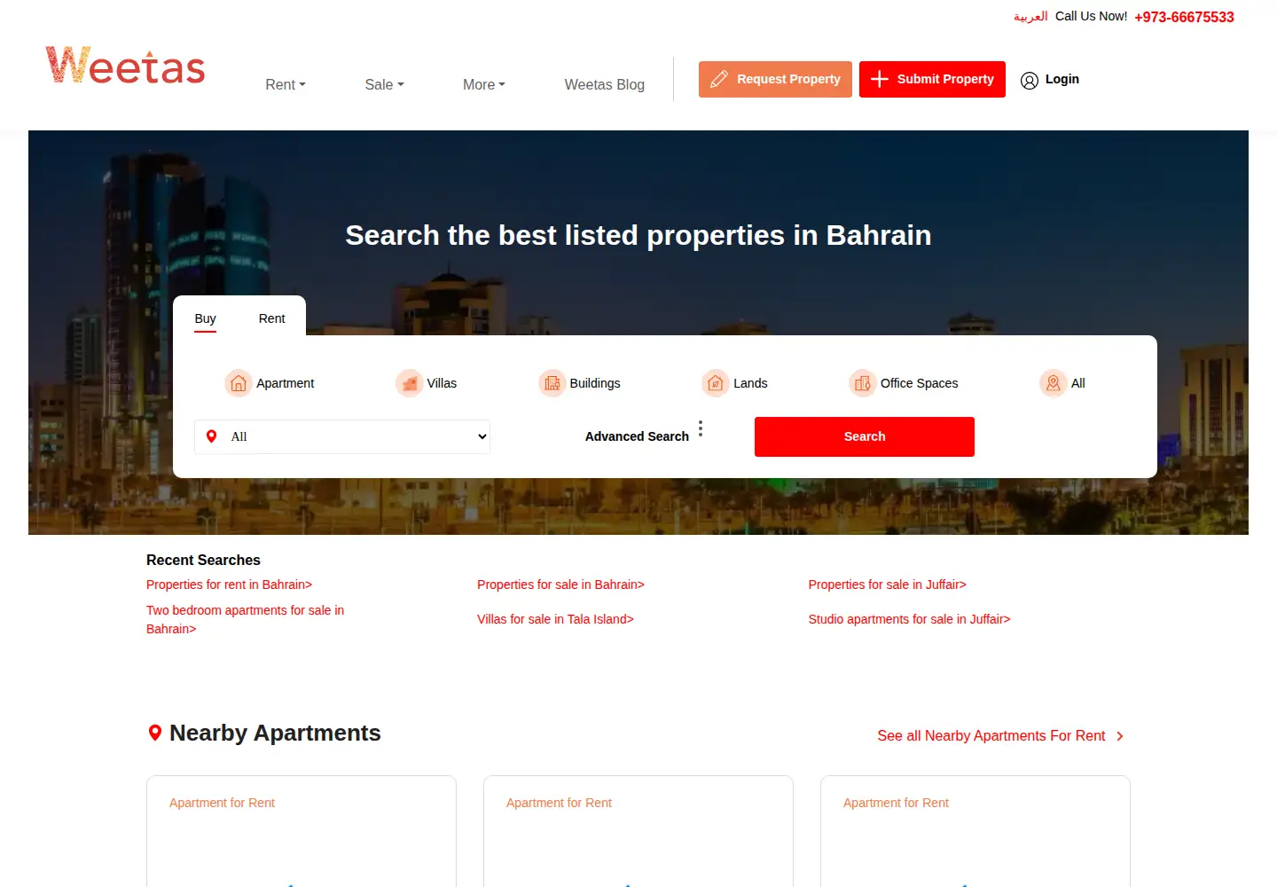 Screenshot of weetas.com