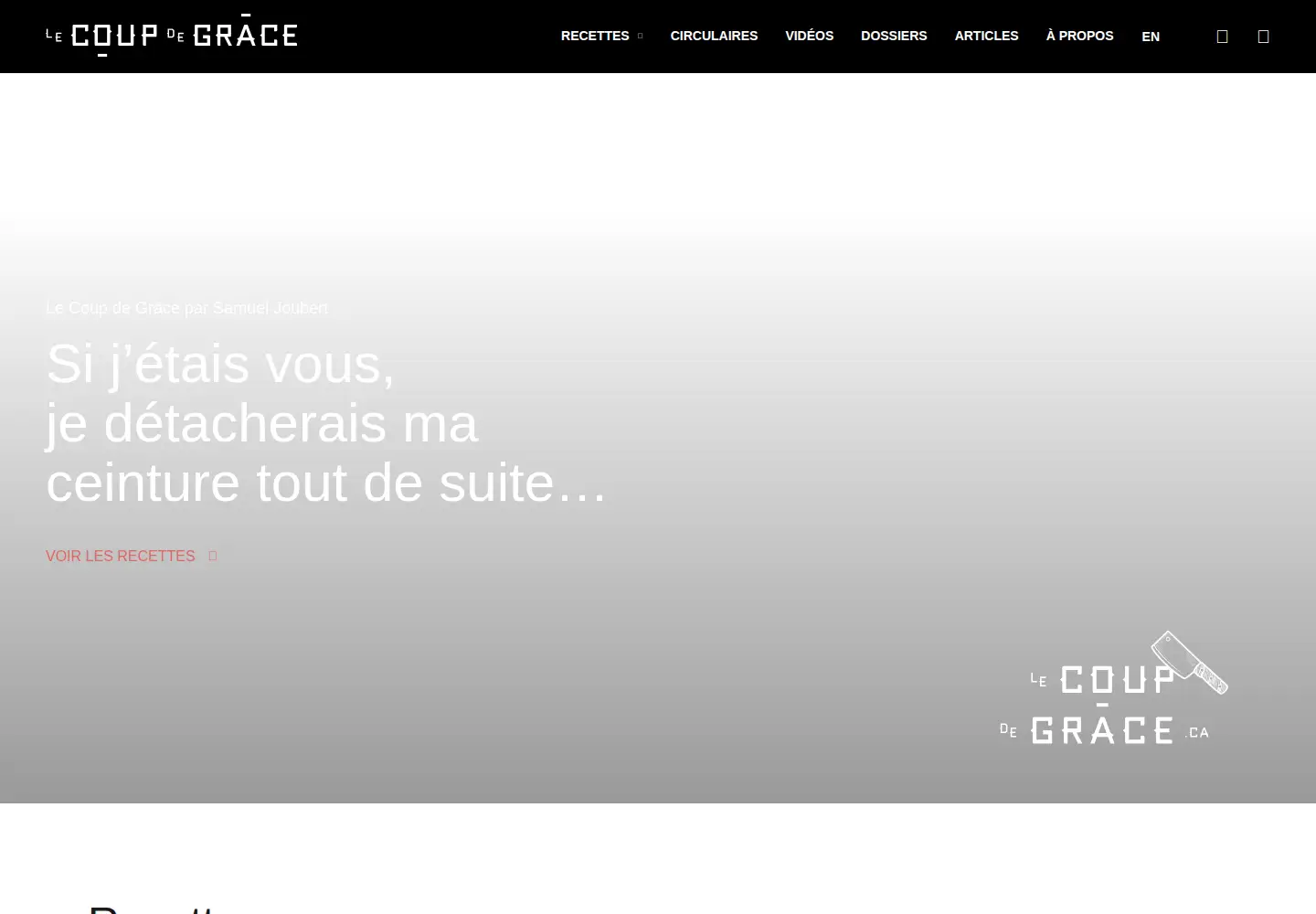Screenshot of lecoupdegrace.ca