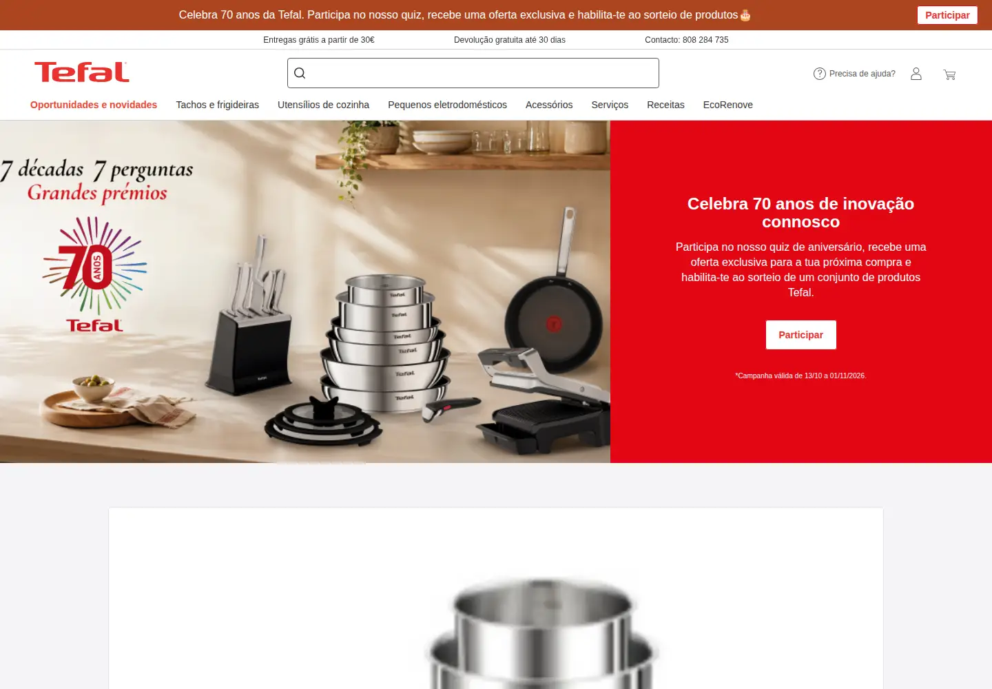 Screenshot of tefal.pt