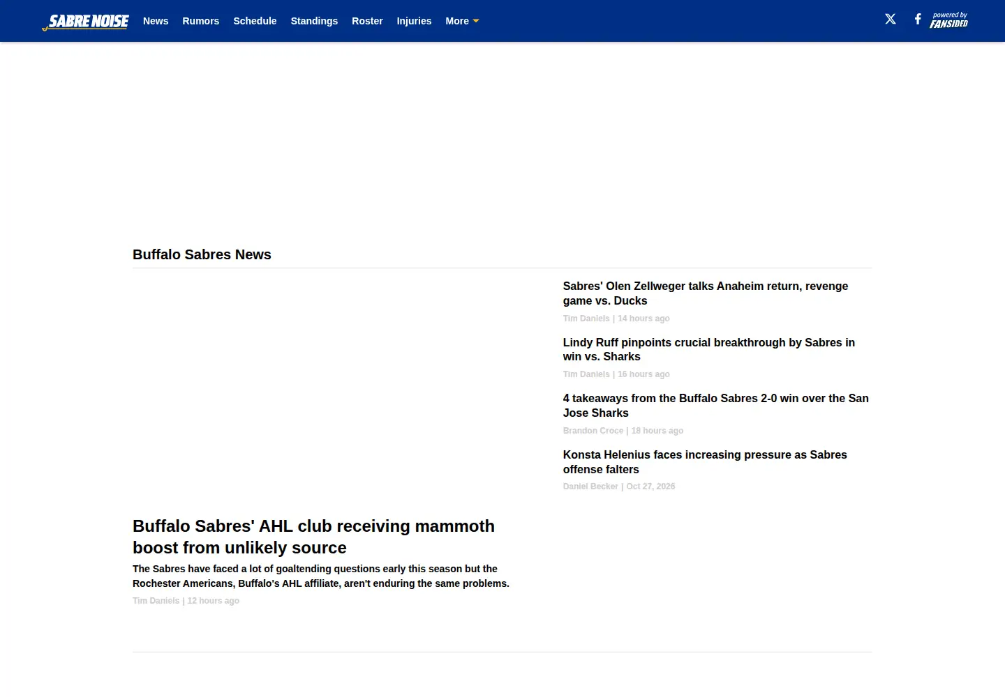 Screenshot of sabrenoise.com