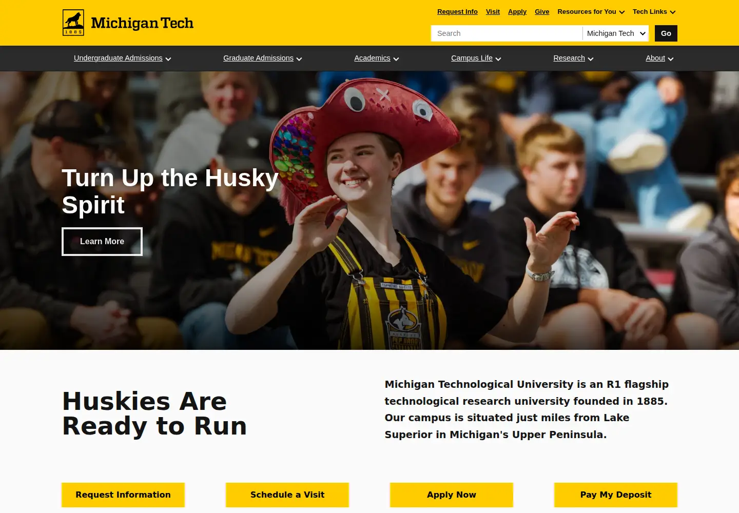 Screenshot of mtu.edu