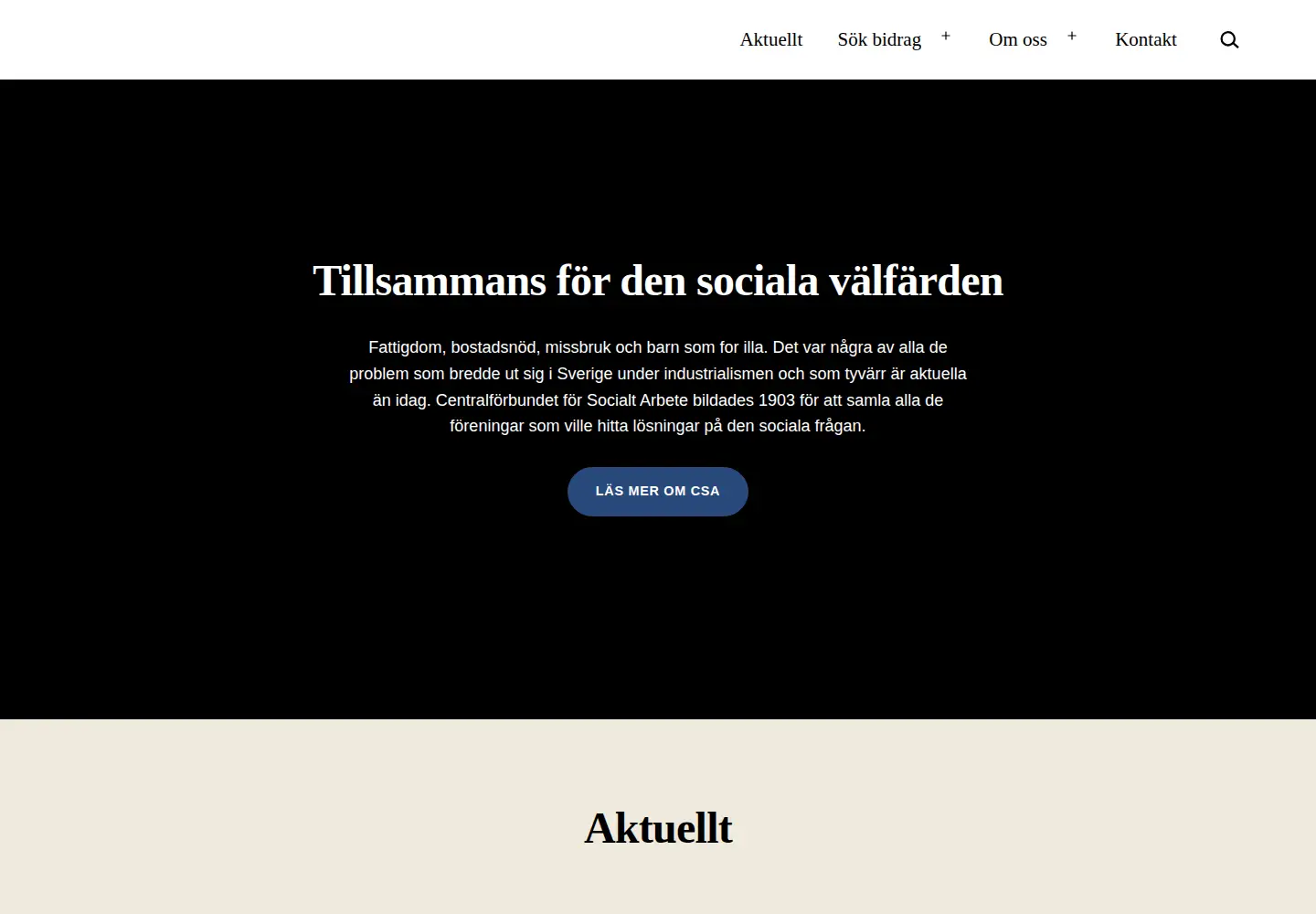 Screenshot of csa.se