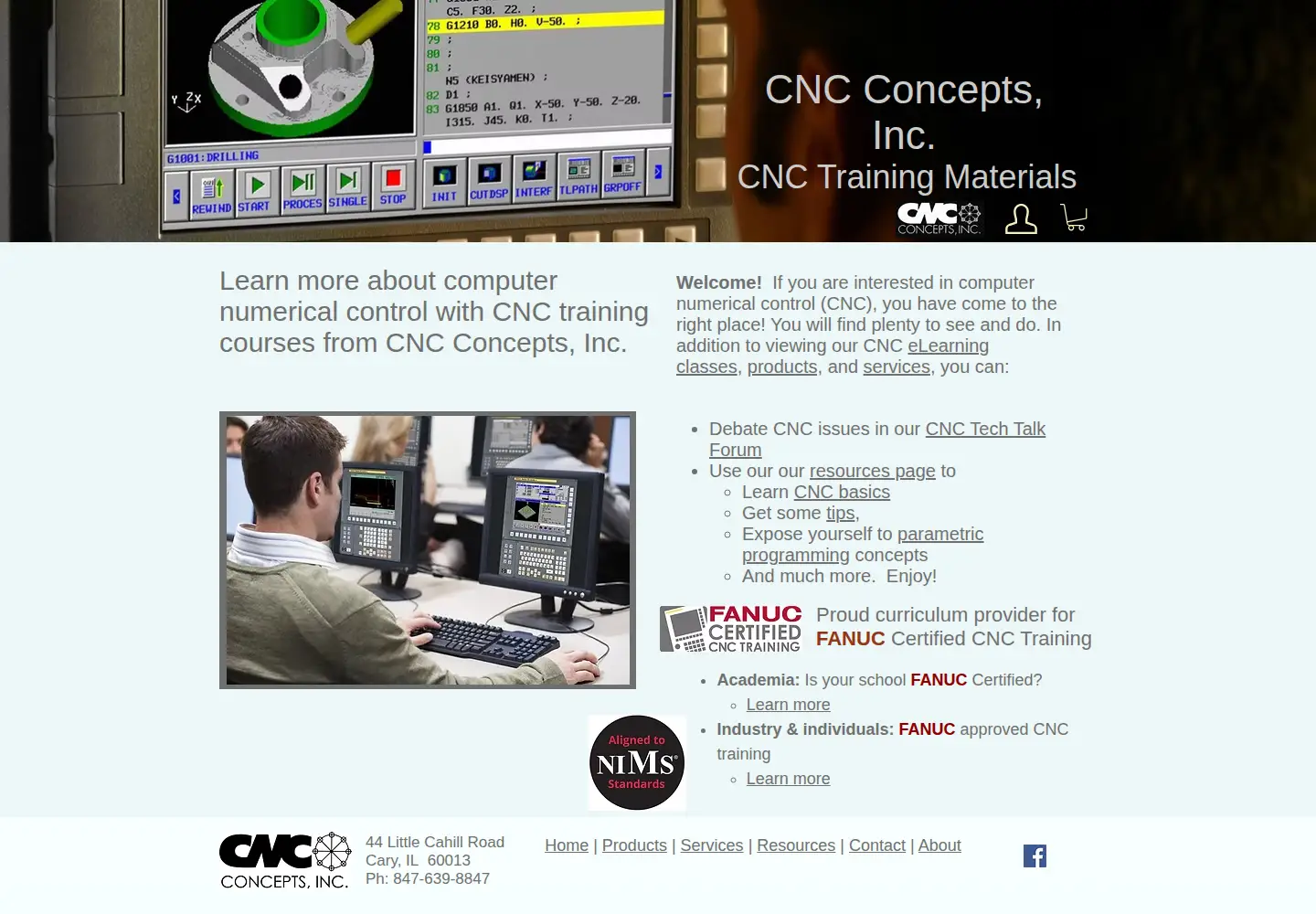 Screenshot of cncci.com