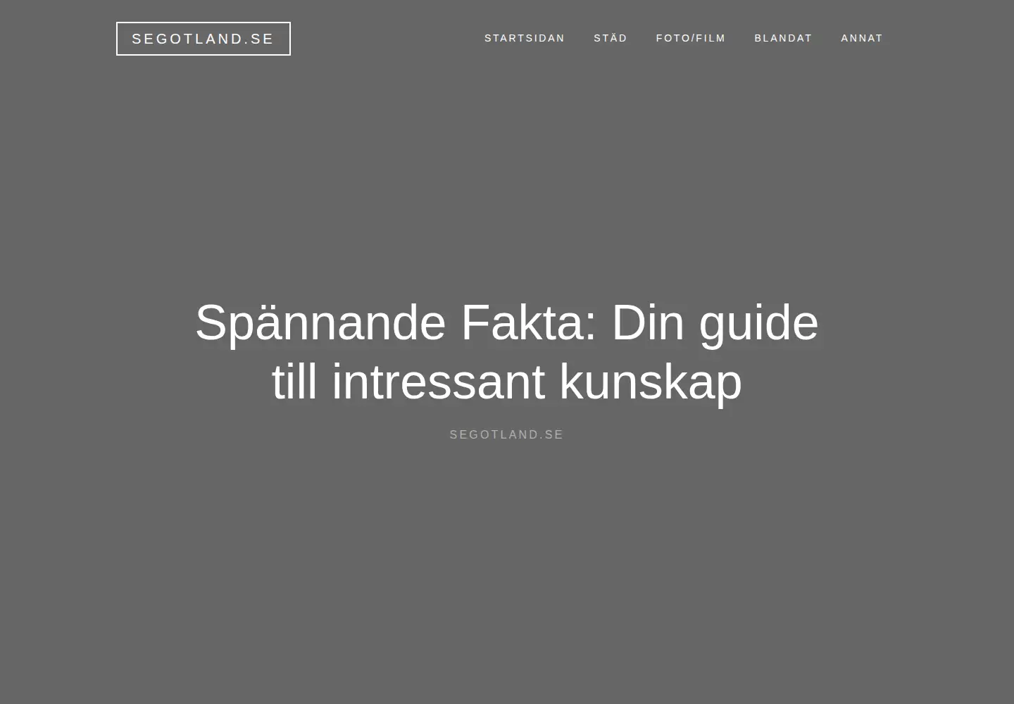 Screenshot of segotland.se