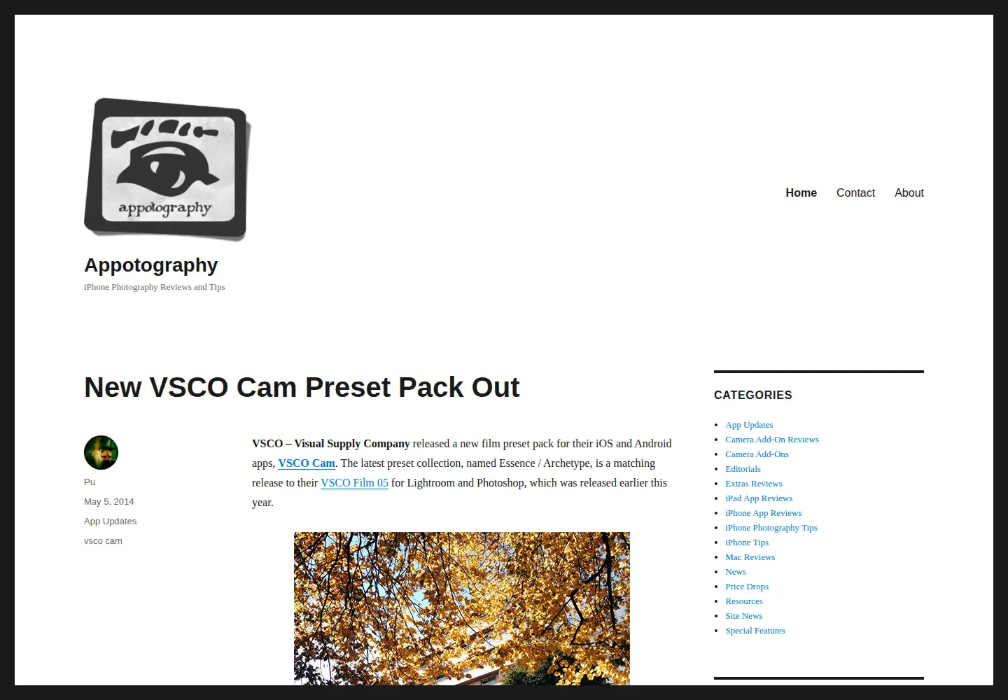 Screenshot of appotography.com