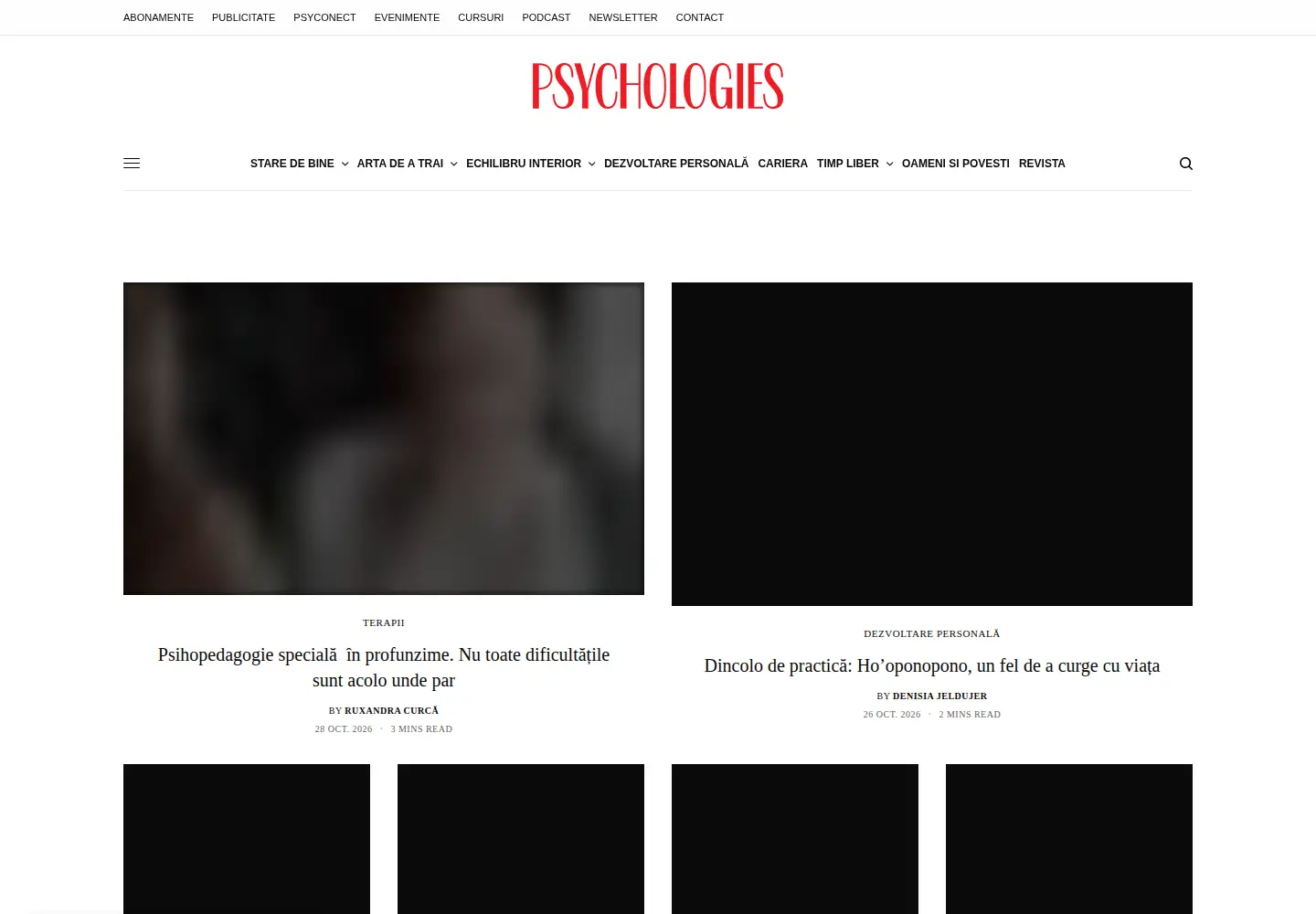 Screenshot of psychologies.ro