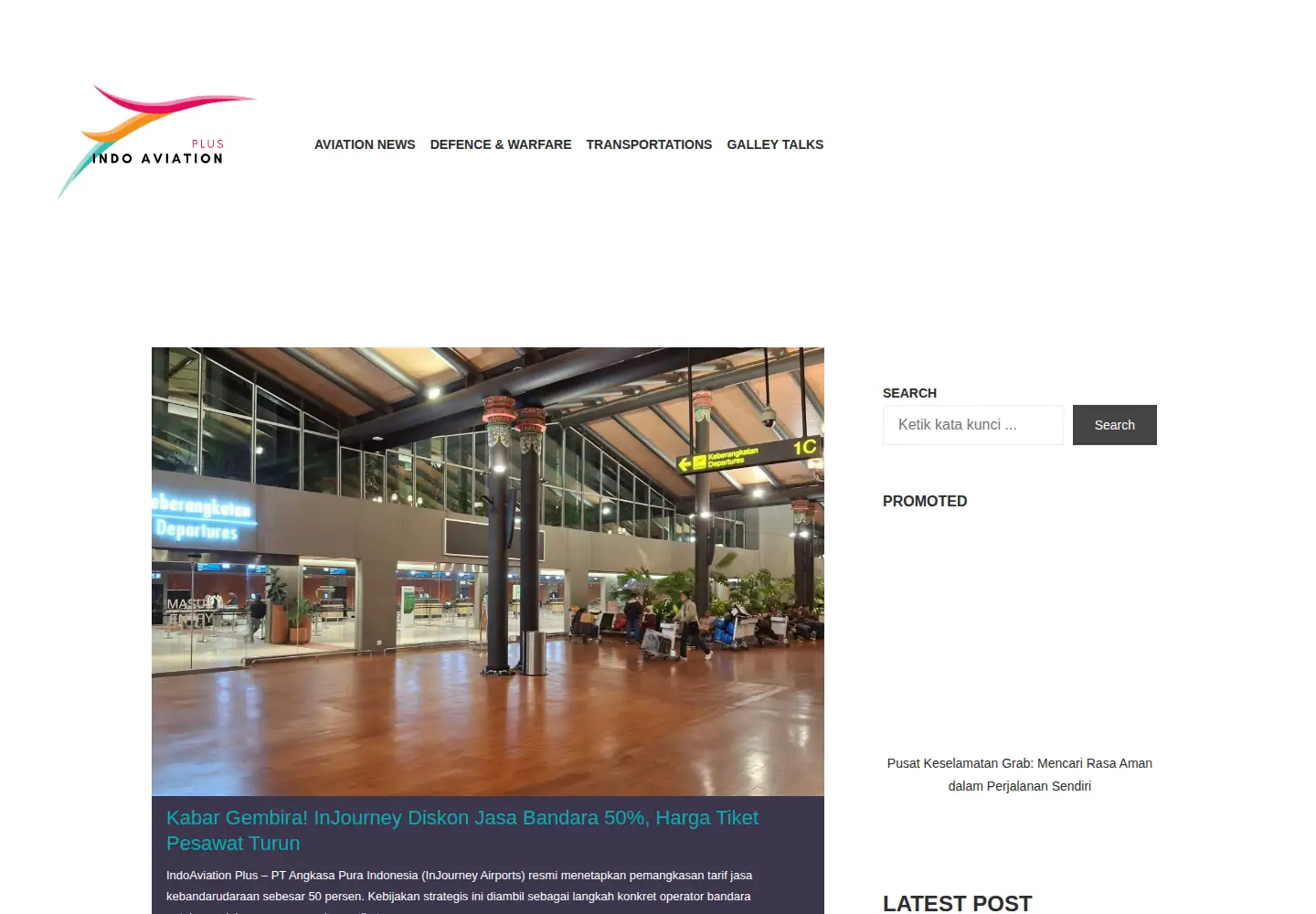 Captured homepage of indoaviation.asia in the current scan