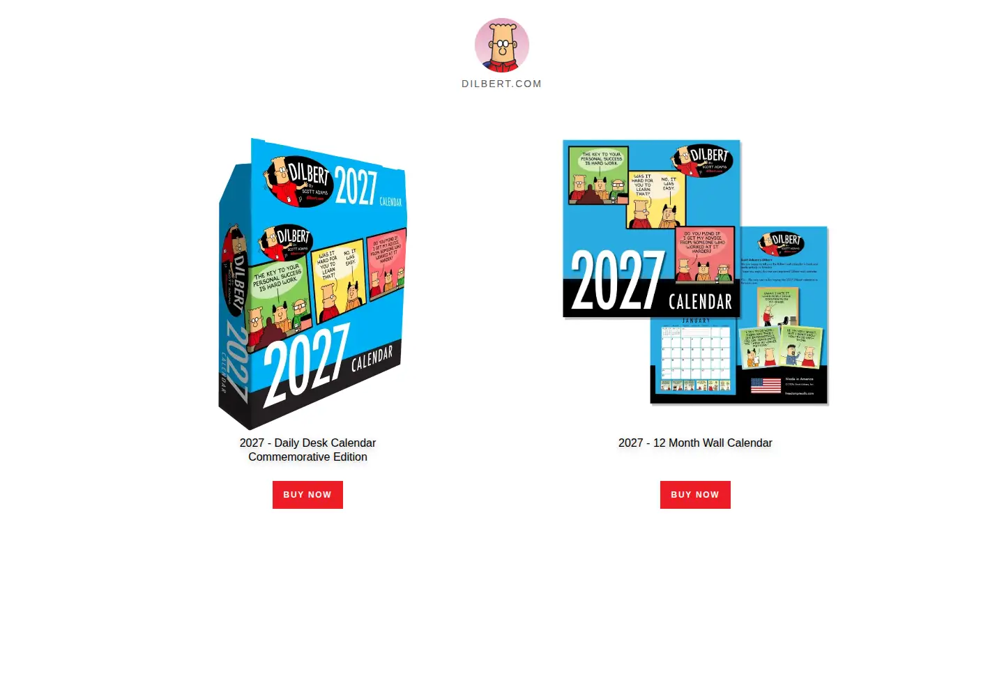 Screenshot of dilbert.com
