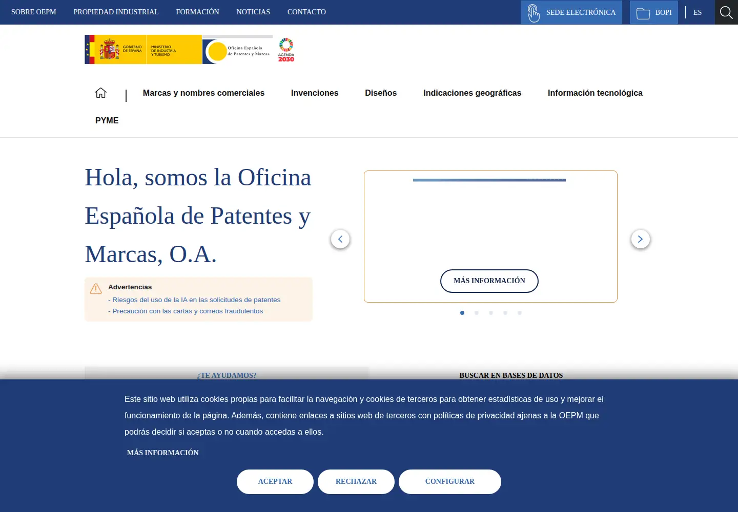 Screenshot of oepm.es