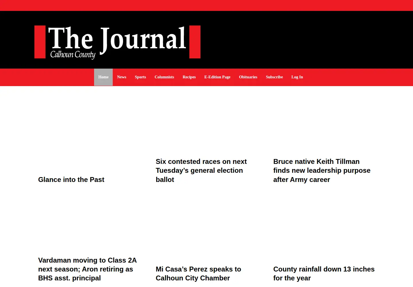Screenshot of calhouncountyjournal.com