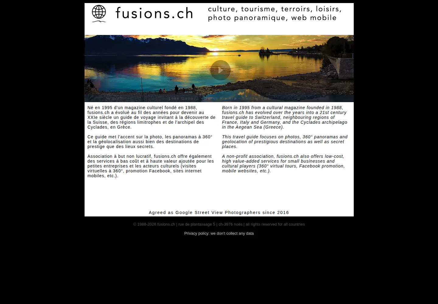 Screenshot of fusions.ch