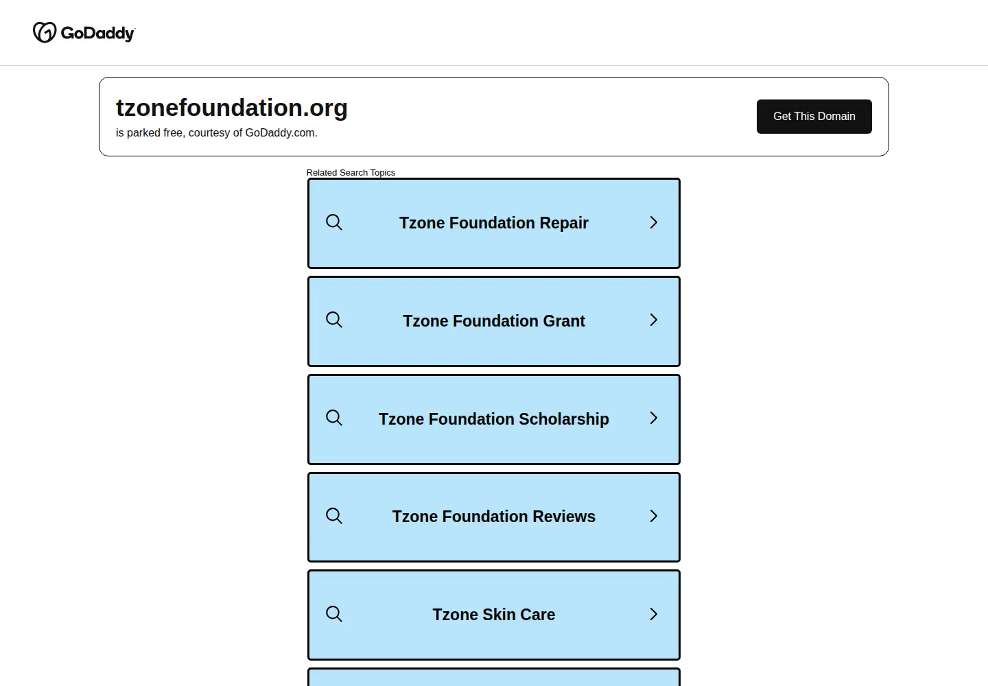 Screenshot of tzonefoundation.org