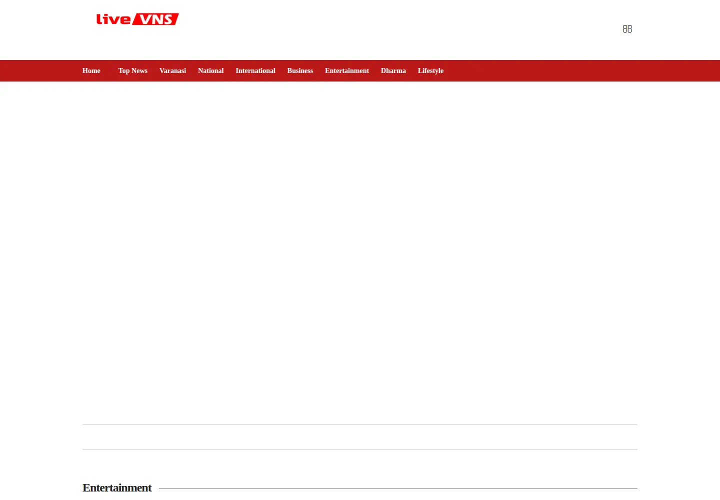 Captured homepage of livevns.news in the current scan