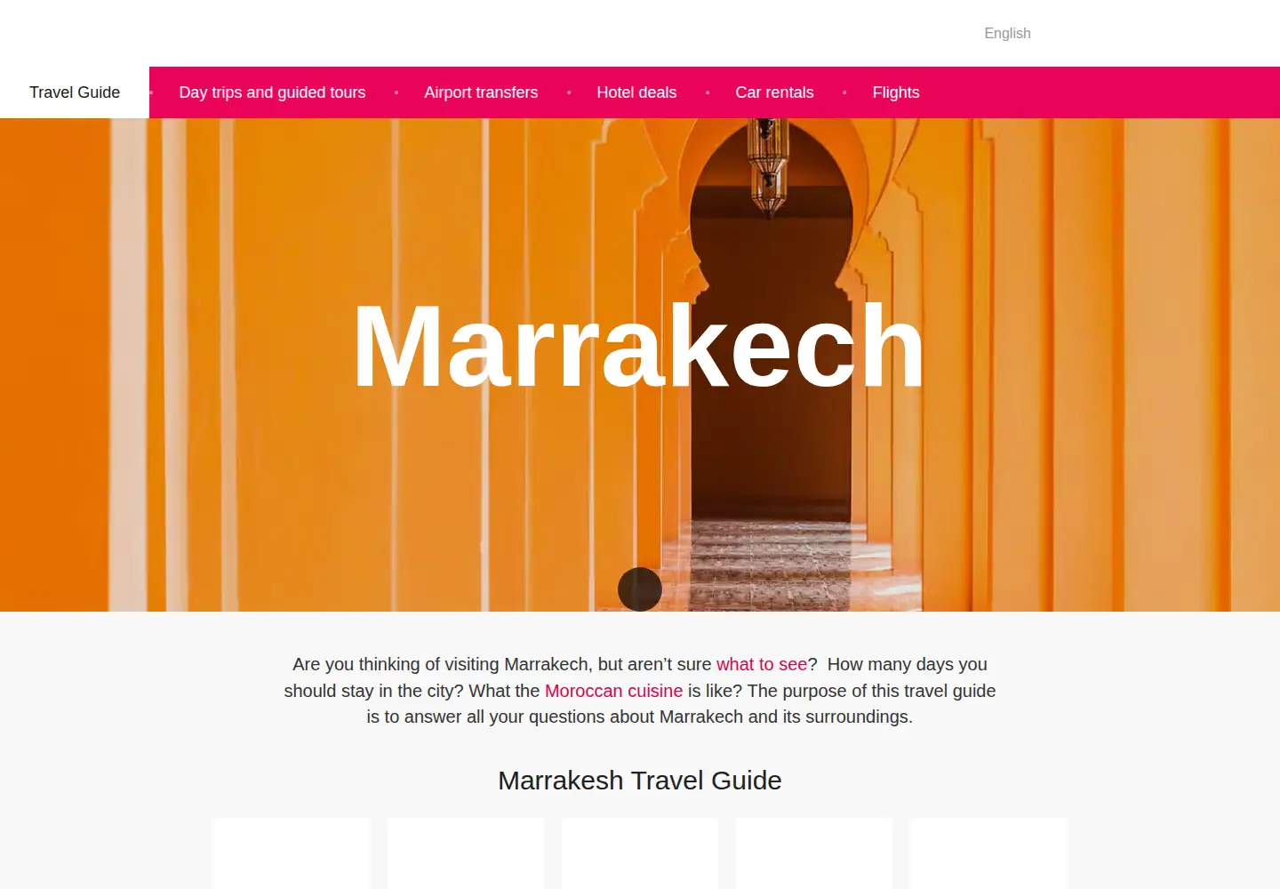 Screenshot of introducingmarrakech.com