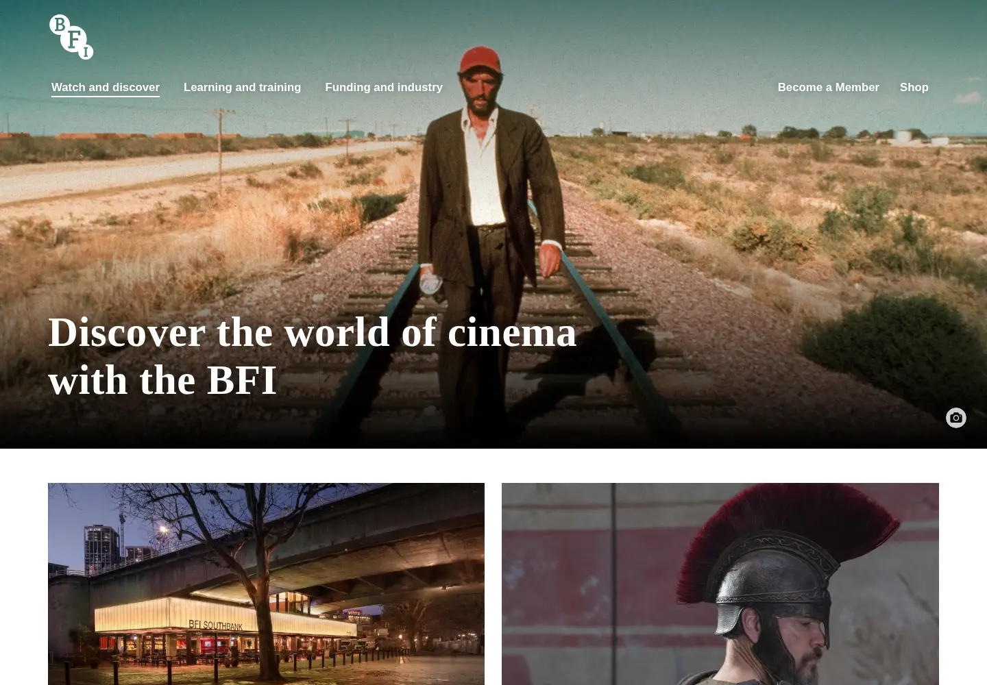 Screenshot of bfi.org.uk