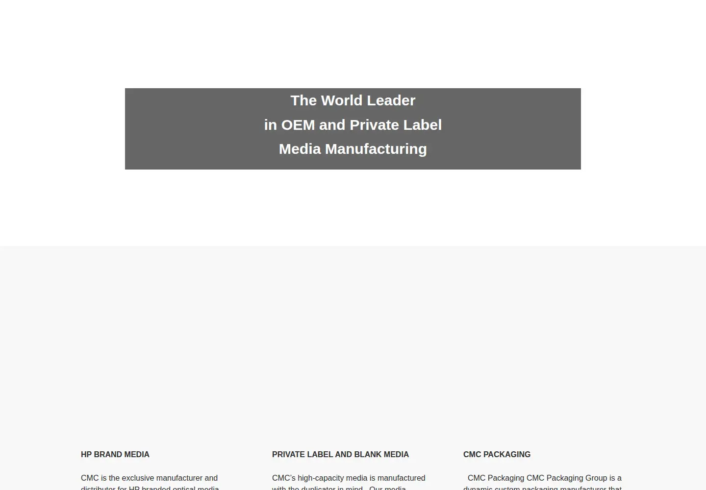 Screenshot of cmcdisc.com
