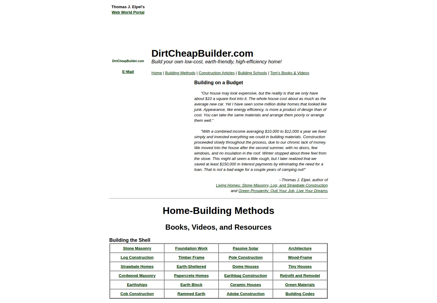 Screenshot of dirtcheapbuilder.com